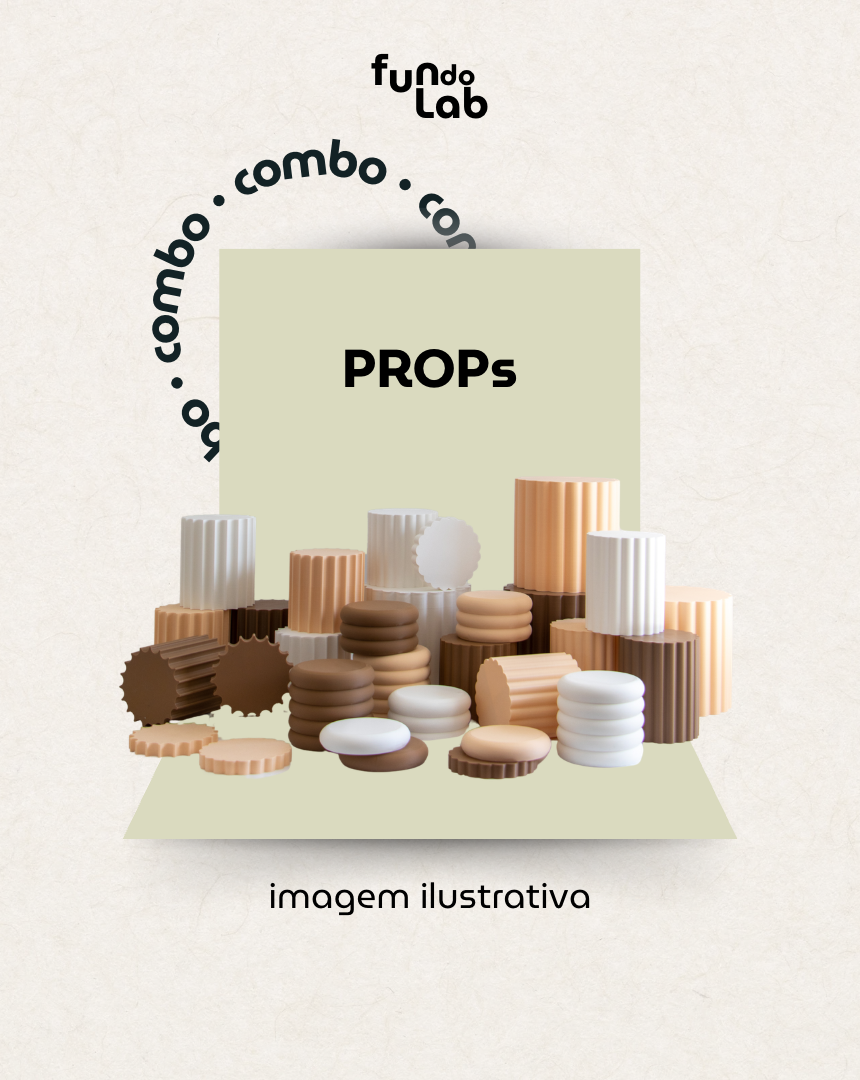 Combo PROPs - Cilindros Canelados, canelados invertidos e discos (10 peças)